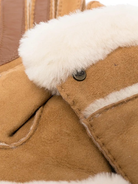 UGG logo plaque gloves - Brown - zdjęcie produktu nr 2