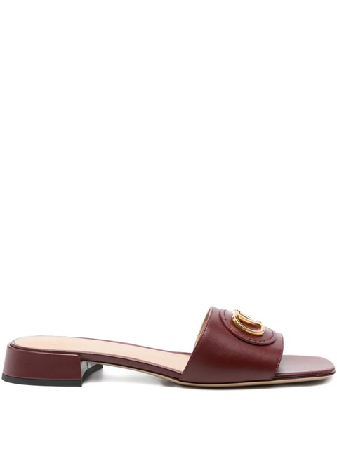 Valentino Garavani 25mm leather V-logo mules - Red - zdjęcie produktu nr 1