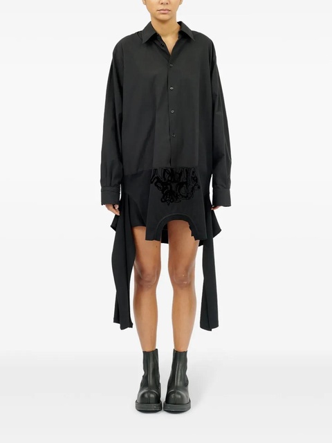 MM6 Maison Margiela cotton poplin shirt dress - Black - zdjęcie produktu nr 2
