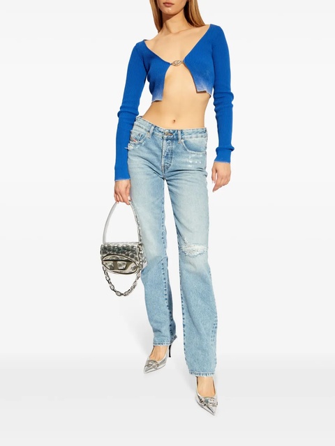 Diesel M-Latina ribbed cotton crop top - Blue - zdjęcie produktu nr 1