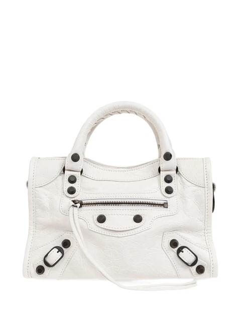 Balenciaga mini Le City leather tote bag - White - zdjęcie produktu nr 2