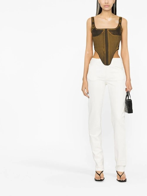 The Attico high-rise slim-leg jeans - White - zdjęcie produktu nr 2