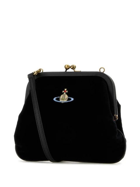 Vivienne Westwood Vivienne velvet clutch - Black - zdjęcie produktu nr 2