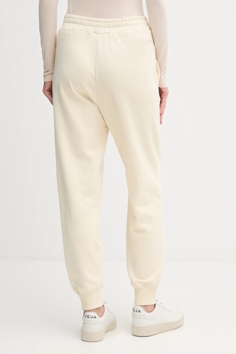 United Colors of Benetton spodnie dresowe bawełniane damskie kolor beżowy gładkie 3UNIDF01A - zdjęcie produktu nr 2