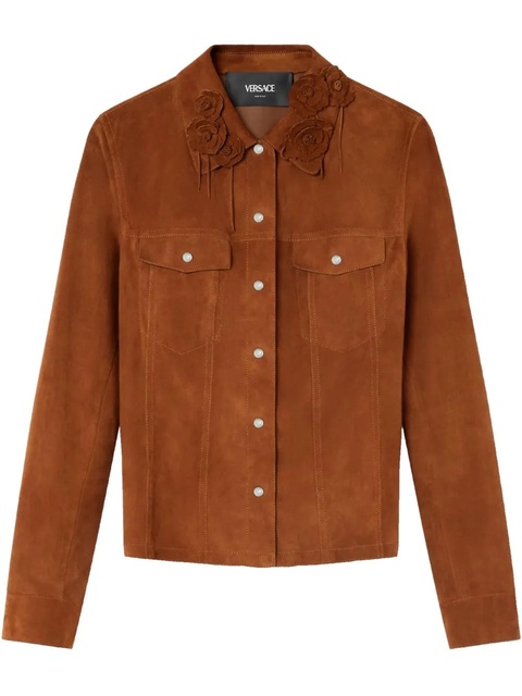 Versace floral suede jacket - Brown - zdjęcie produktu nr 1