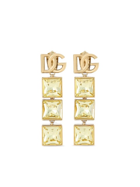 Dolce & Gabbana logo-plaque earrings - Gold - zdjęcie produktu nr 1