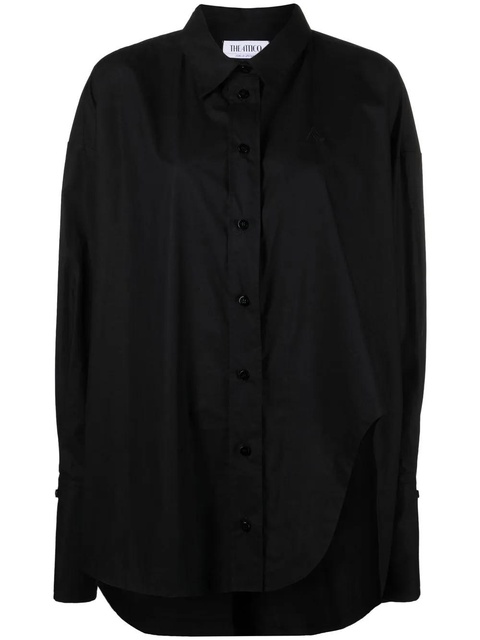 The Attico Diana asymmetric button-up shirt - Black - zdjęcie produktu nr 1