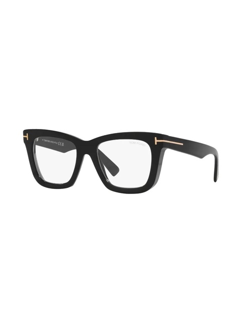 TOM FORD Eyewear logo-plaque square-frame glasses - Black - zdjęcie produktu nr 2