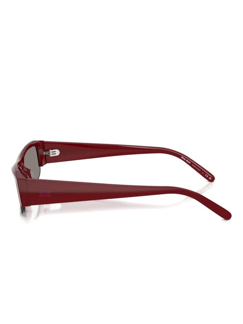 Miu Miu Eyewear Vedete rectangle-frame sunglasses - Red - zdjęcie produktu nr 2