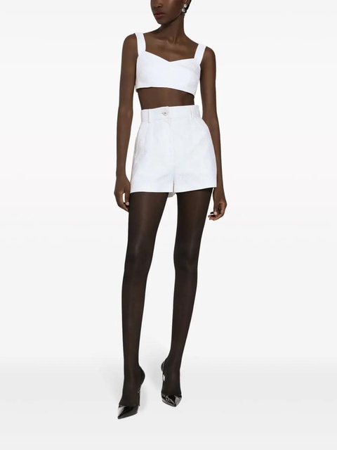 Dolce & Gabbana DG jacquard cropped top - White - zdjęcie produktu nr 2