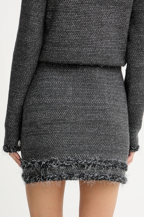 Blugirl Blumarine spódnica kolor czarny mini rozkloszowana RF5154.MA950 - zdjęcie produktu nr 2