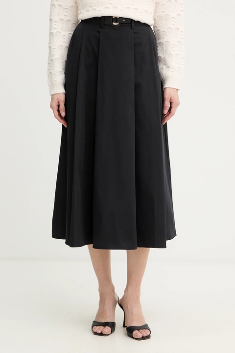 Morgan spódnica kolor czarny midi rozkloszowana JOKER.F - zdjęcie produktu nr 1