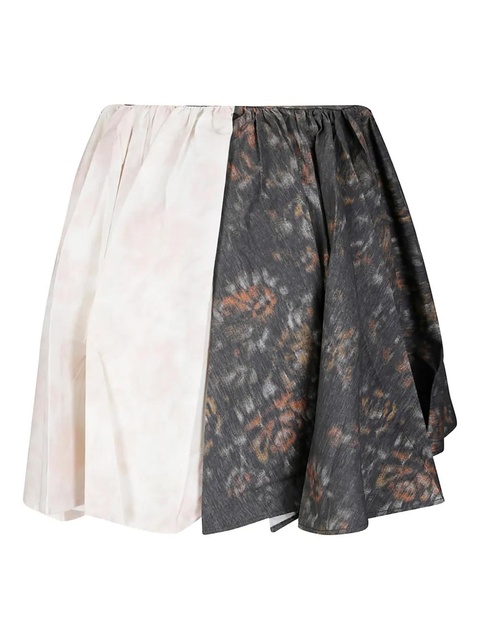 GANNI printed draped mini skirt - Grey - zdjęcie produktu nr 1