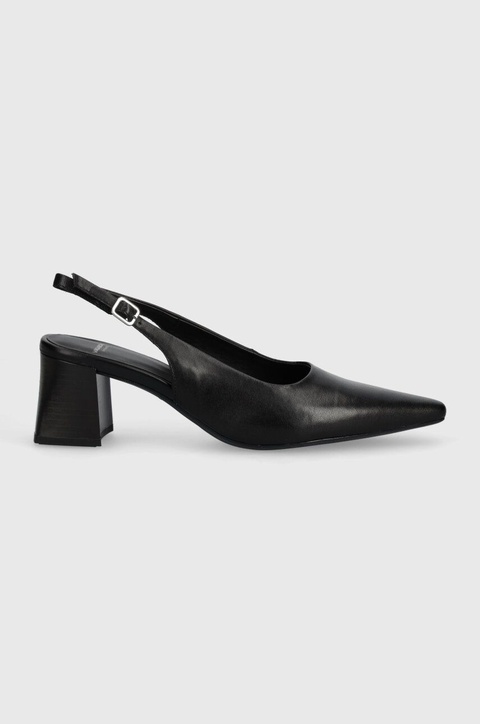 Vagabond Shoemakers czółenka skórzane ALTEA kolor czarny na słupku z odkrytą piętą 5740-401-20 - zdjęcie produktu nr 2