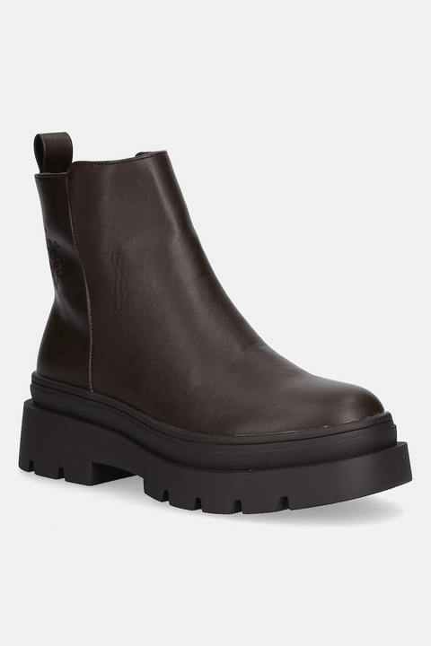 U.S. Polo Assn. botki SHONA003 damskie kolor brązowy na platformie lekko ocieplone SHONA003W/EY1 - zdjęcie produktu nr 1