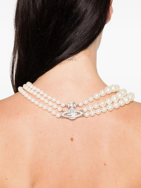 Vivienne Westwood Orb faux-pearl necklace - Silver - zdjęcie produktu nr 1