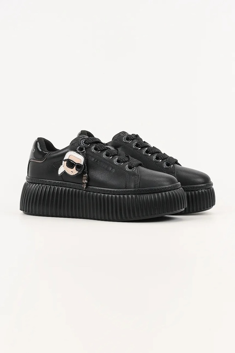 Karl Lagerfeld sneakersy skórzane KREEPER LO damskie kolor czarny KL42376T - zdjęcie produktu nr 2