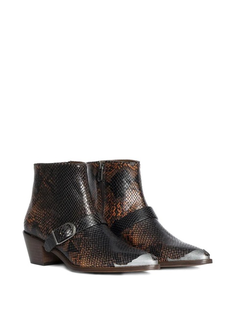 Zadig&Voltaire snakeskin-effect buckle boots - Black - zdjęcie produktu nr 2