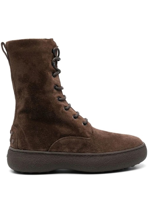 Tod's suede lace-up ankle boots - Brown - zdjęcie produktu nr 1