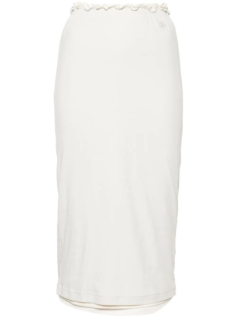 Jil Sander + layered cotton midi skirt - Neutrals - zdjęcie produktu nr 1