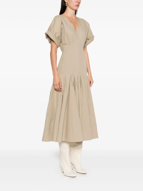 Proenza Schouler V-neck pleated dress - Neutrals - zdjęcie produktu nr 2