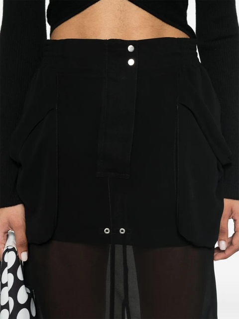 PINKO sheer-panels midi skirt - Black - zdjęcie produktu nr 2