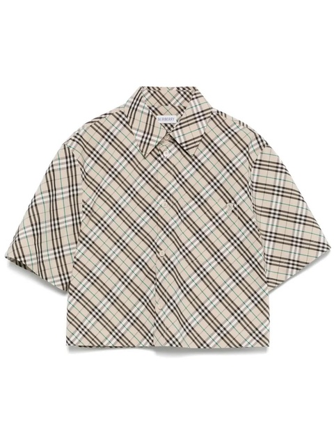 Burberry checked shirt - Neutrals - zdjęcie produktu nr 1