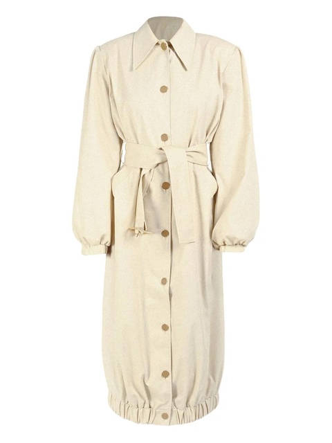 Rowen Rose buttonedup belted coat - Neutrals - zdjęcie produktu nr 1