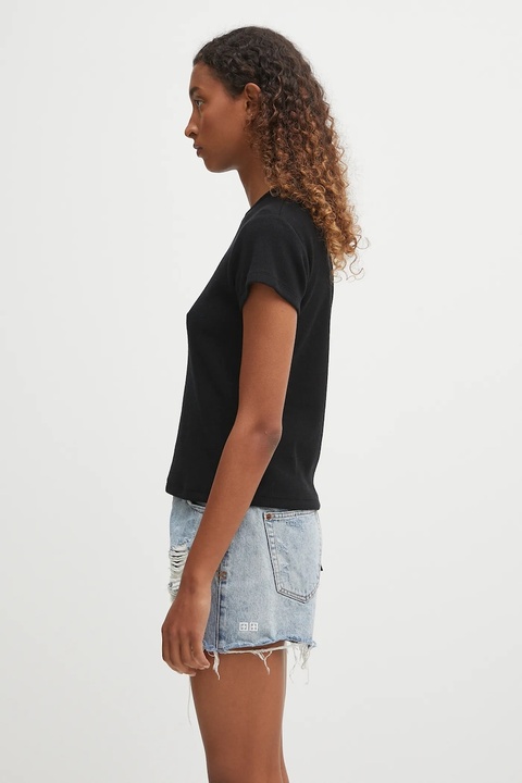 MM6 Maison Margiela t-shirt z domieszką wełny damski kolor czarny S52GC0357.M20122.900 - zdjęcie produktu nr 2