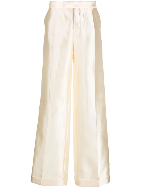 Maison Margiela straight-leg silk trousers - Neutrals - zdjęcie produktu nr 1