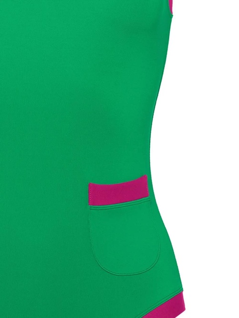 ERES Pueblo contrast-edge pocket-detail swimsuit - Green - zdjęcie produktu nr 2