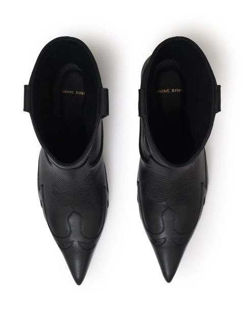ANINE BING Rae logo-plaque boots - Black - zdjęcie produktu nr 2