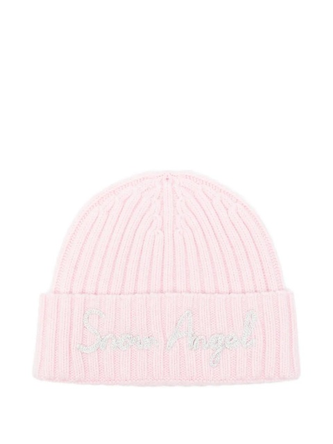 MC2 Saint Barth Wengen ribbed-embroidered beanie hat - Pink - zdjęcie produktu nr 2