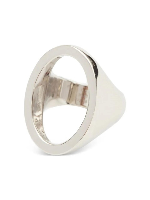 MM6 Maison Margiela Minimal logo 4mm ring - Silver - zdjęcie produktu nr 1