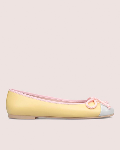 PRETTY BALLERINAS - Żółte baleriny z kokardką Rosario - zdjęcie produktu nr 2