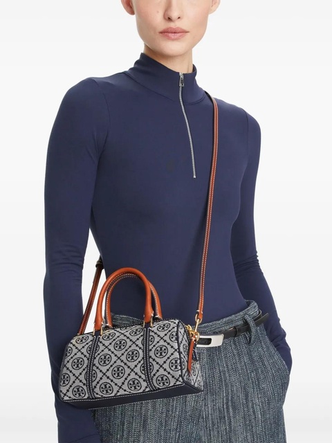Tory Burch mini T Monogram barrel bag - Grey - zdjęcie produktu nr 2