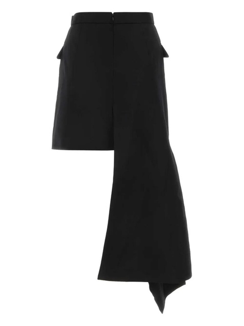 Alexander McQueen asymmetric zip-slash miniskirt - Black - zdjęcie produktu nr 2