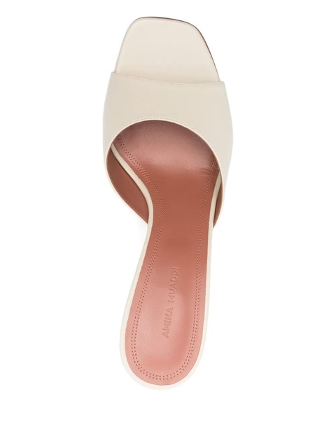 Amina Muaddi 70mm Lupita heeled mules - Neutrals - zdjęcie produktu nr 1