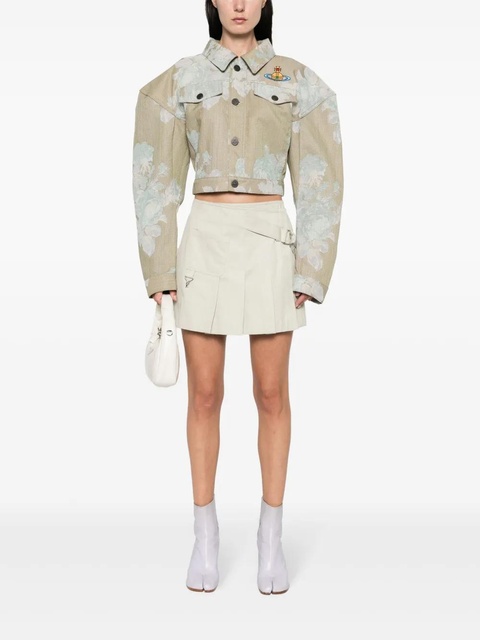Vivienne Westwood Orb-embroidered denim jacket - Neutrals - zdjęcie produktu nr 2