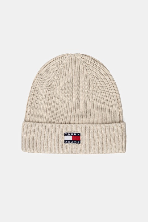Tommy Jeans czapka bawełniana kolor beżowy AW0AW17899 - zdjęcie produktu nr 1