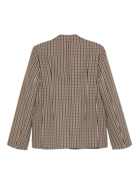 Jil Sander checked-pattern blazer - Brown - zdjęcie produktu nr 2