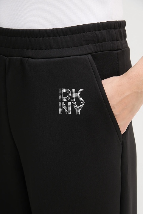 Dkny spodnie dresowe KNIT PANTS damskie kolor czarny gładkie P5MF7CNZ - zdjęcie produktu nr 2