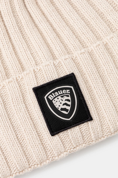 Blauer czapka z wełną LIFE kolor beżowy BLDA05337 - zdjęcie produktu nr 1