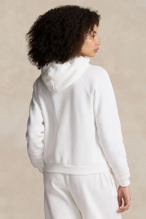 Polo Ralph Lauren bluza damska kolor biały z kapturem gładka 211943007 - zdjęcie produktu nr 2