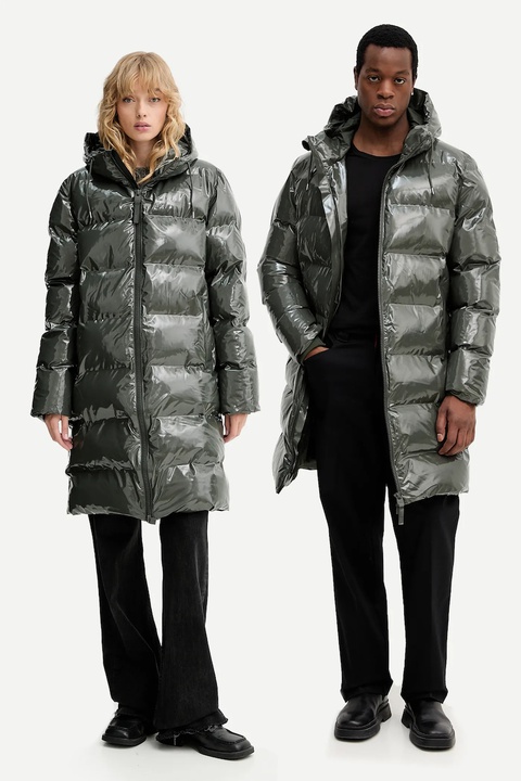 Rains kurtka 15130 Alta Longer Puffer Jacket kolor zielony zimowa 15130 - zdjęcie produktu nr 1