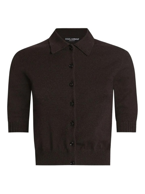 Dolce & Gabbana short-sleeve buttoned cardigan - Brown - zdjęcie produktu nr 1