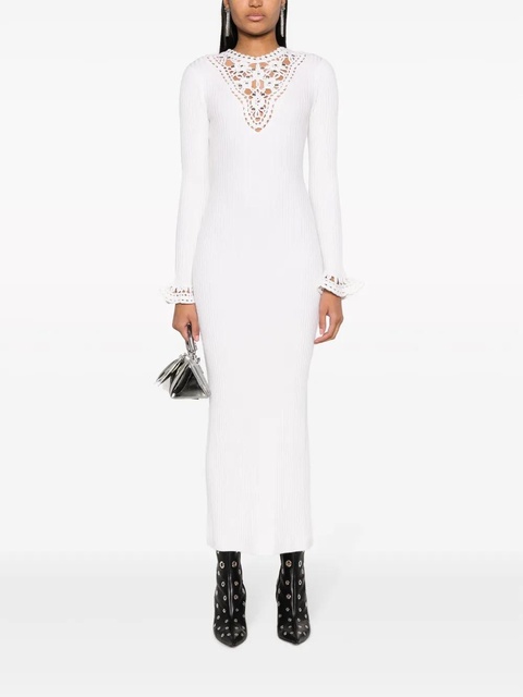 Rabanne open-knit panel midi dress - White - zdjęcie produktu nr 1