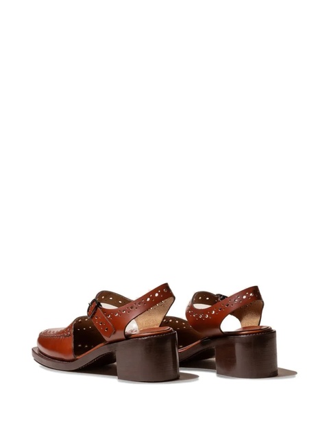 Hereu 50mm Picada buckle-fastening perforated pumps - Brown - zdjęcie produktu nr 1