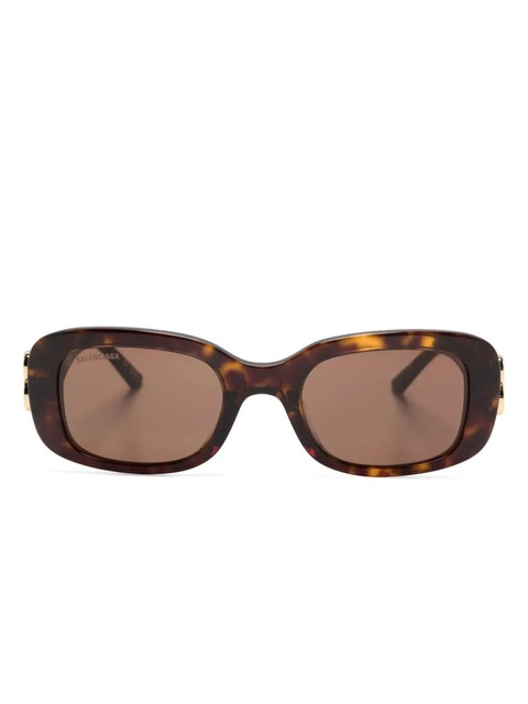Balenciaga Eyewear Dinasty tortoiseshell rectangle-frame sunglasses - Brown - zdjęcie produktu nr 2