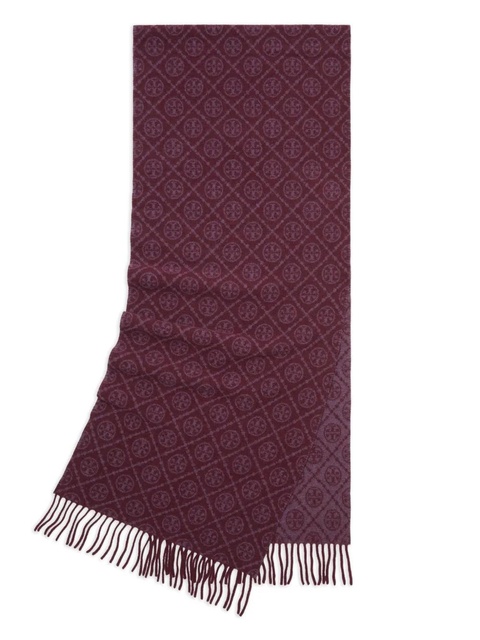 Tory Burch monogram oblong scarf - Red - zdjęcie produktu nr 2